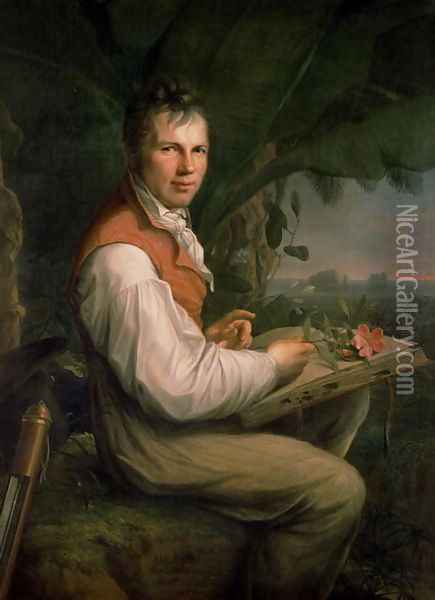 Alexander von Humboldt, 1809 Oil Painting - Friedrich Georg Weitsch