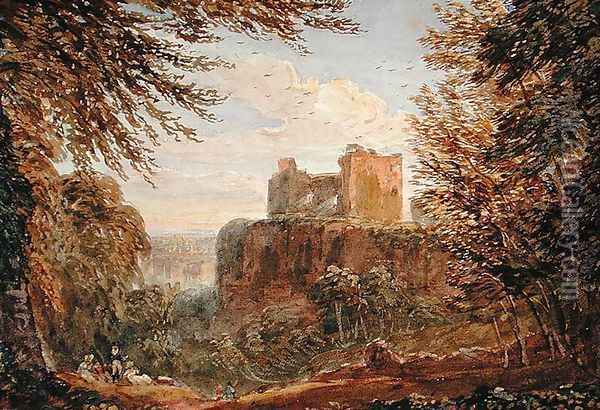 Chepstow Castle Oil Painting - David Cox