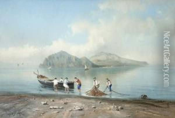 Fischer In Der Bucht Von Neapel Oil Painting - Giovanni Battista