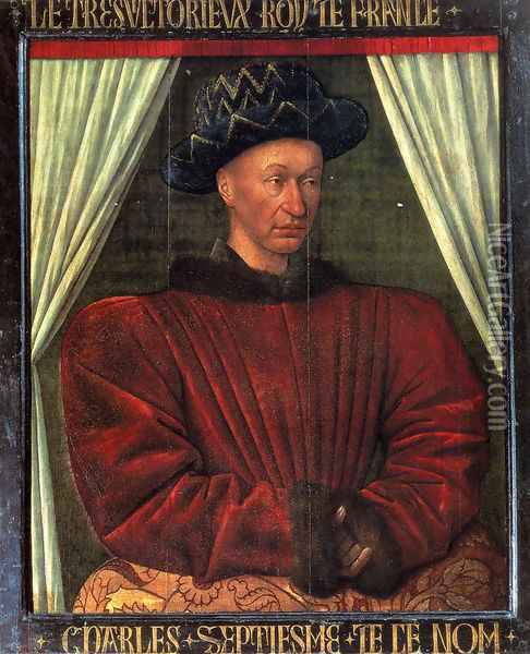 Charles VII, King Of France Oil Painting - Jean Fouquet