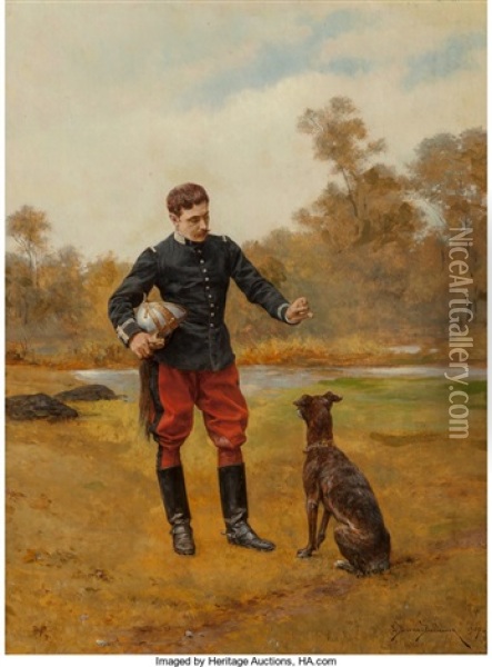 Faithful Companion Oil Painting - Etienne Prosper Berne-Bellecour