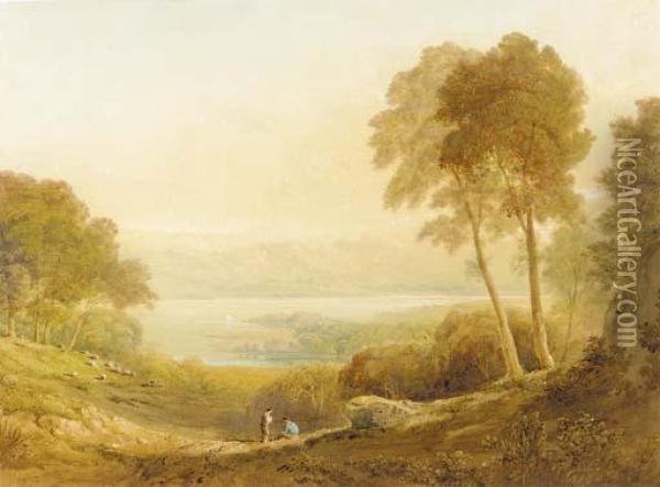 Ennerdale, From High Point Farm Oil Painting - Anthony Vandyke Copley Fielding