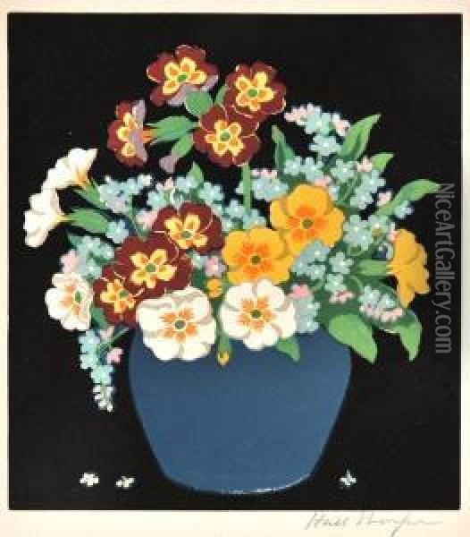 Forget-me-nots Oil Painting - John Hall Thorpe
