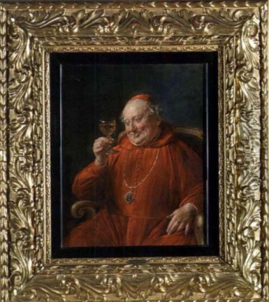 Kandinal Als Weingenieser Oil Painting - Ernst Nowak