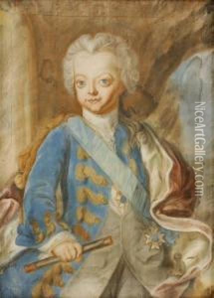 Portratt Av Den Unge Kronprinsen Gustav Oil Painting - Gustaf Lundberg