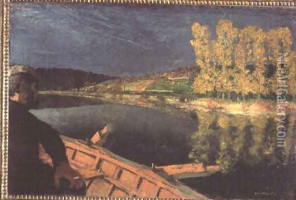 The Oarsman, 1897 Oil Painting - Jean-Edouard Vuillard