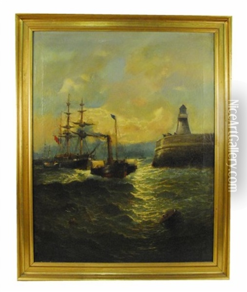 Ramsgate Harbor Oil Painting - John Hayes