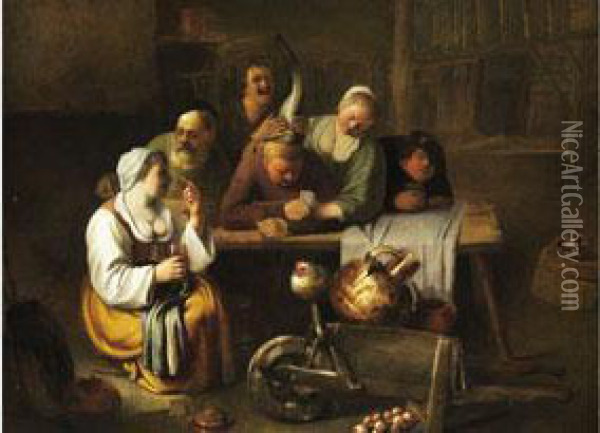 Der Verspottete Kartenspieler Oil Painting - Pieter Jacobsz. Duyfhuysen