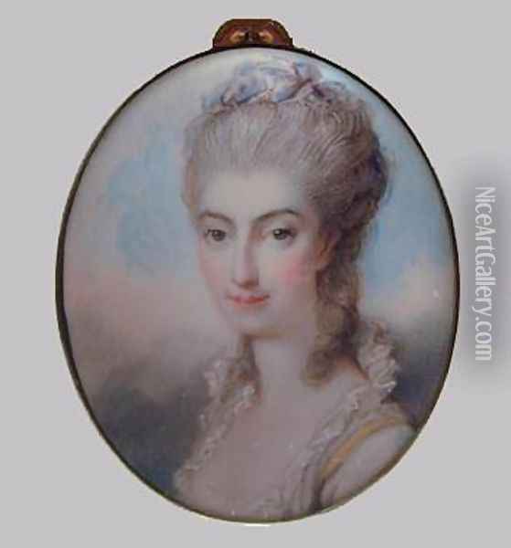Miss Franks c. 1790 Oil Painting - Richard Cosway