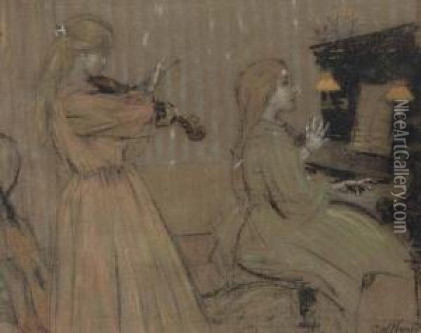 The Duet Oil Painting - James Watterston Herald