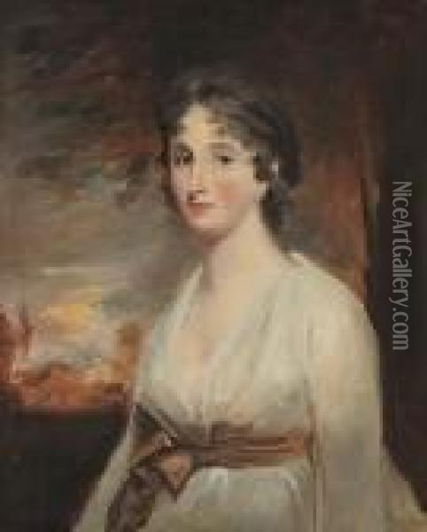 A Portrait Of Lady Said To Be Lady Mary Seymour Oil Painting - Sir Henry Raeburn