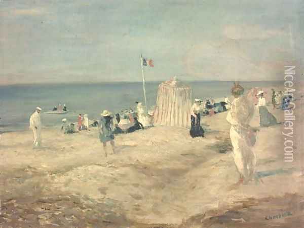 The Beach at Ambleteuse, 1901 Oil Painting - Charles Edward Conder