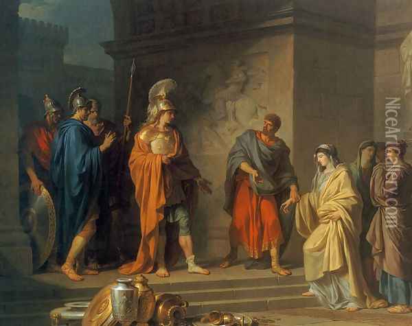La Generosite De Scipio (The Generosity of Scipio) Oil Painting - Jean Charles Nicaise Perrin
