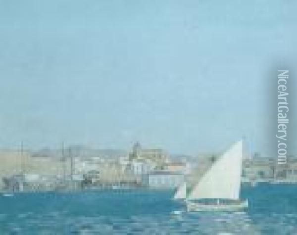 Off The Spanish Coast Oil Painting - James Kerr-Lawson