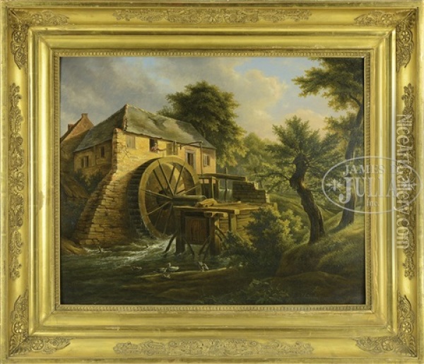 The Mill Oil Painting - Jean Duplessis-Bertaux