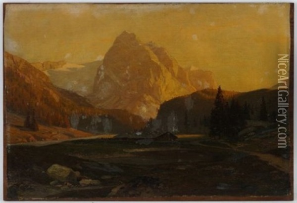 Wetterhorn Oil Painting - Albert Henri John Gos