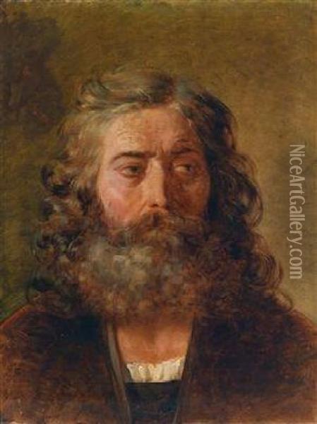 Kopf Eines Bartigen Mannes Oil Painting - Friedrich Ritter von Amerling