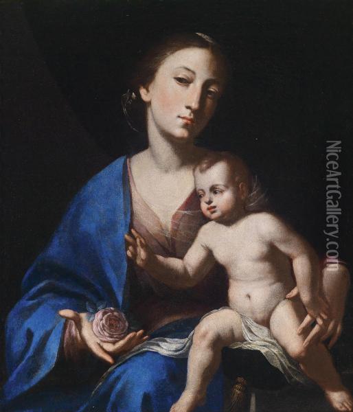 The Virgin Andchild Oil Painting - Bernardo Cavallino