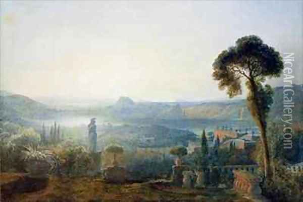 An Ancient Garden Oil Painting - Francis Danby