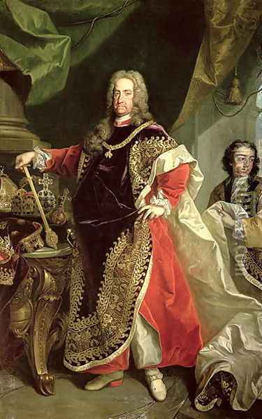 Charles VI Oil Painting - Johann-Gottfried Auerbach