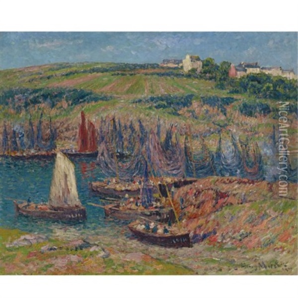 Sardiniers A Douelan Oil Painting - Henry Moret