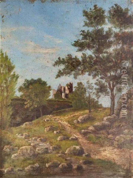 Ruins Oil Painting - Clovis Frederic Terraire