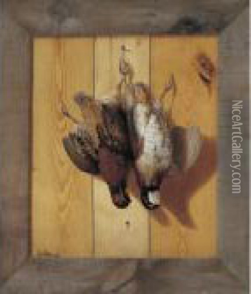 Hanging Quail Oil Painting - George Cope