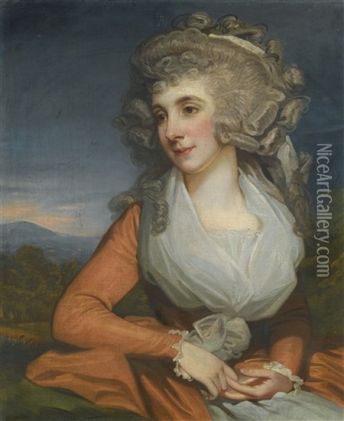 Portrait Of Mary Livius Oil Painting - Mather Brown