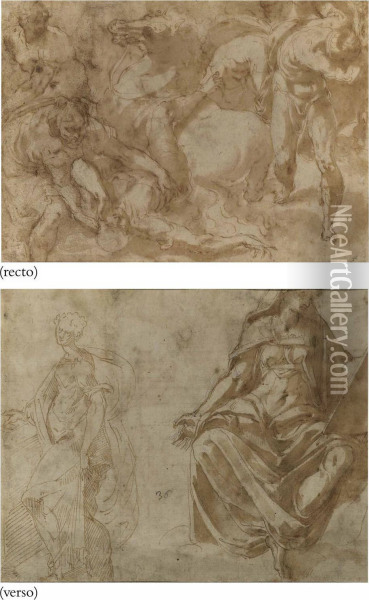 The Conversion Of Saint Paul Oil Painting - Jacopo Zanguidi, Called Jacopo Bertoija