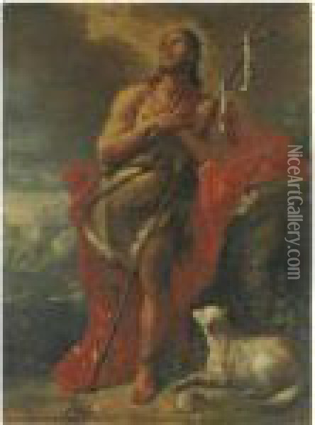 Saint John The Baptist Oil Painting - Antonio Diziani