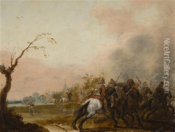 Battle Scene Oil Painting - Pieter Meulener