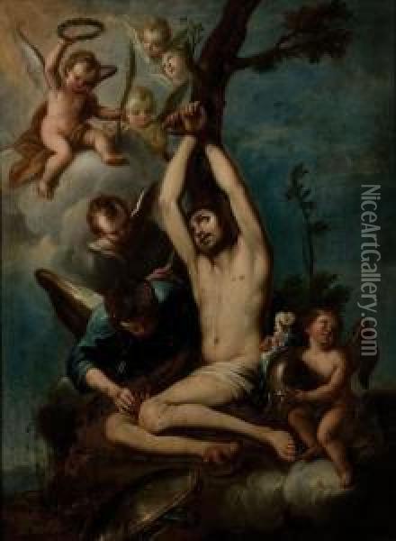 Martyrdom Of A Male Saint Oil Painting - Mariano Rossi