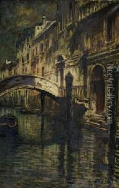 Venecia Oil Painting - Giuseppe Miti-Zanetti