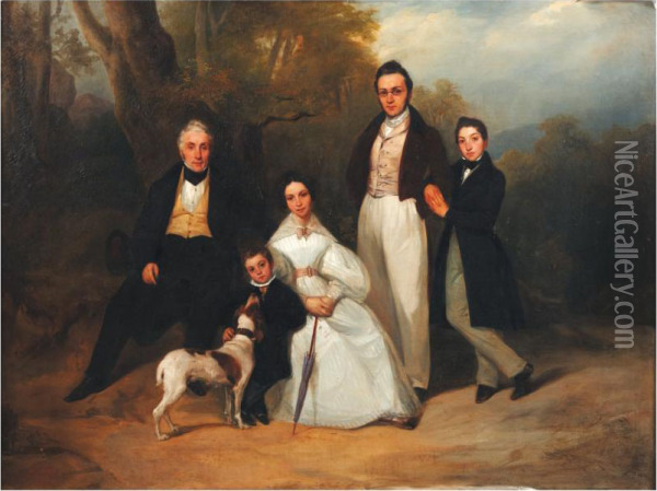 Monsieur Peclet Et Sa Famille Oil Painting - Eugene Pierre Francois Giraud