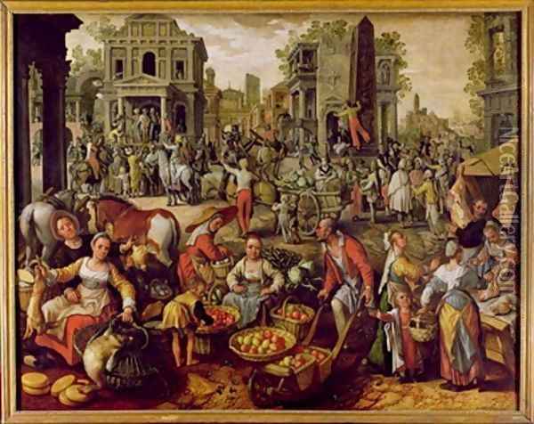 Christ displayed to the people Oil Painting - Joachim Bueckelaer