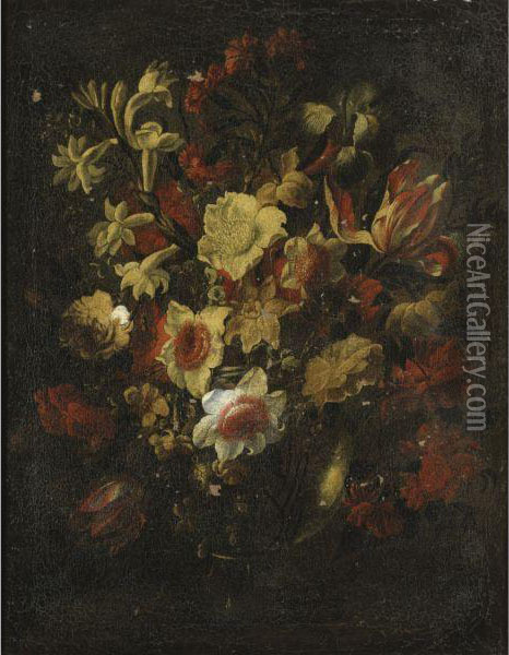 Floral Still Life Oil Painting - Juan De Arellano