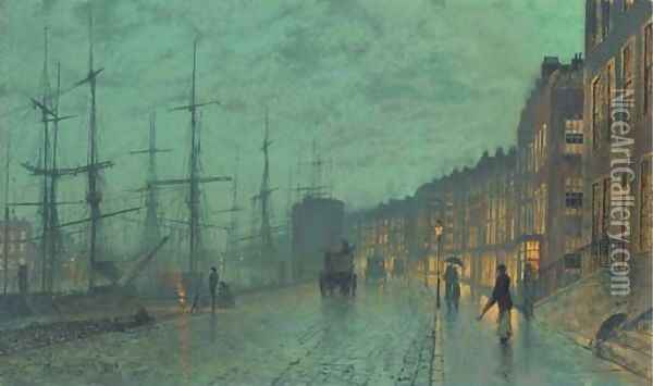 Glasgow docks Oil Painting - John Atkinson Grimshaw