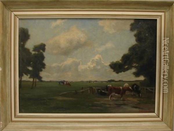 Pastoral Landscape Oil Painting - Frans Smissaert