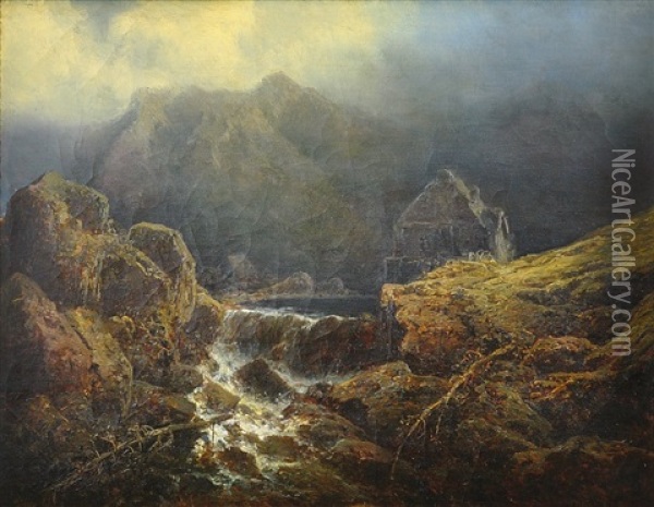 Horska Bystrina Oil Painting - Charlotte Piepenhagen