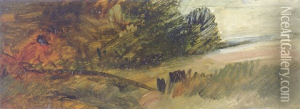 Bauer In Landschaft Oil Painting - Wilhelm Busch