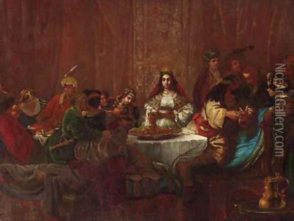 The wedding feast of Samson Oil Painting - Rembrandt Van Rijn