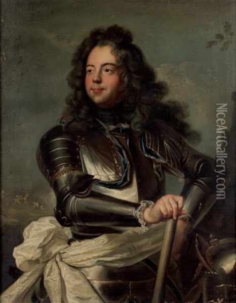 Portrait De Henri-louis De La Tour D'auvergne Oil Painting - Hyacinthe Rigaud