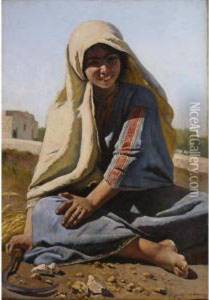 Jeune Fille De Bethlehem Oil Painting - Charles Verlat
