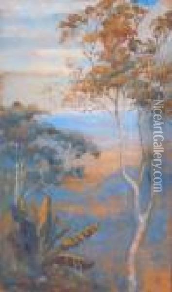 Australian Landscape Oil Painting - Arthur Ernest Streeton
