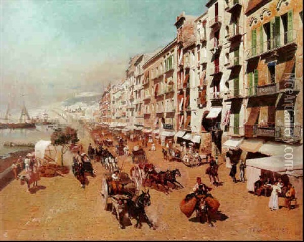 A Street Scene In Algiers Oil Painting - Paul Wilhelm Keller-Reutlingen