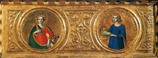 Predella of the St Peter Martyr Altarpiece (detail) 2 Oil Painting - Angelico Fra