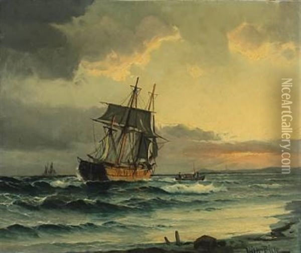 Marine Oil Painting - Vilhelm Victor Bille