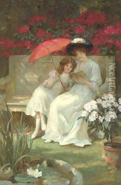 The Red Parasol Oil Painting - Georges Sheridan Knowles