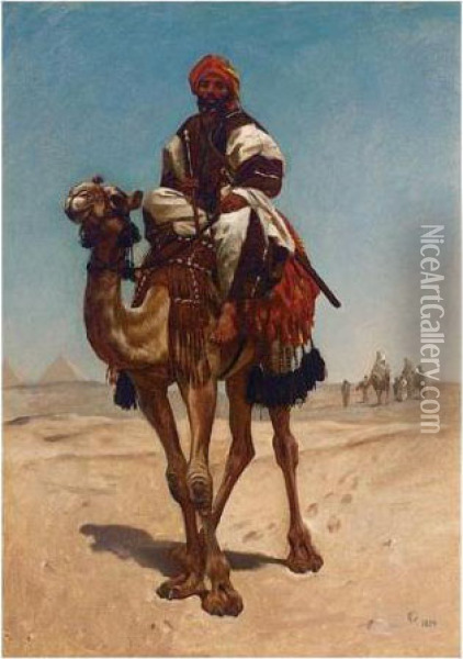 An Egyptian Sheikh Oil Painting - Frederick Goodall