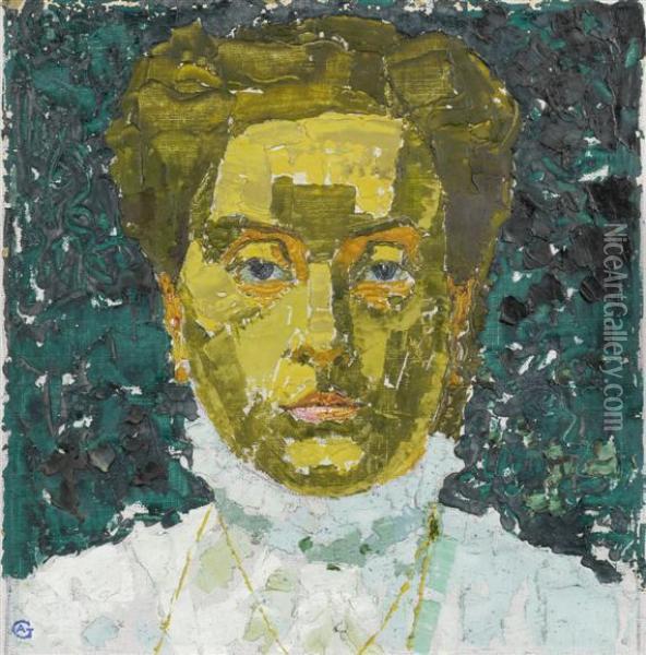Portrait Of Erna Oil Painting - Augusto Giacometti
